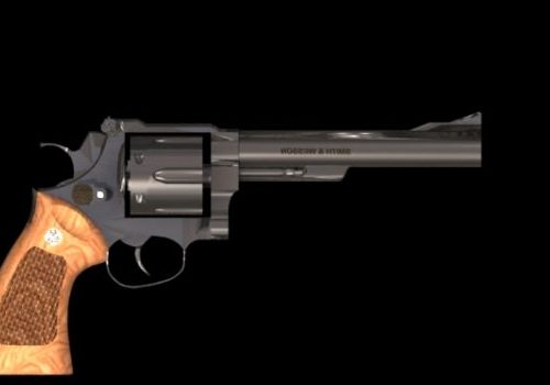 Smith Wesson Revolver Gun 3D Model - .Max - 123Free3DModels