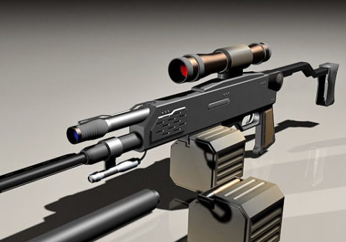 Weapon Sniper Rifle With Clip