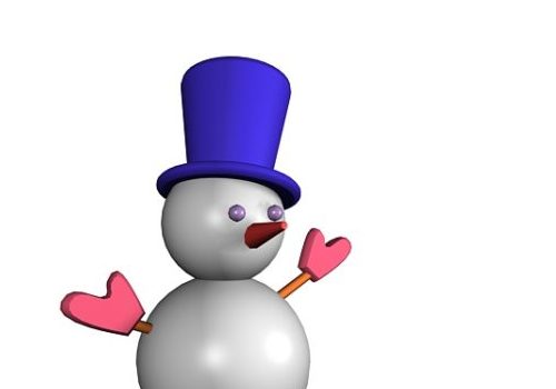 Snowman Cartoon Lowpoly | Characters