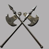 Warrior Spear Battle Axe Weapon