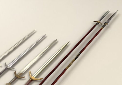 Chinese Spears Swords Weapon