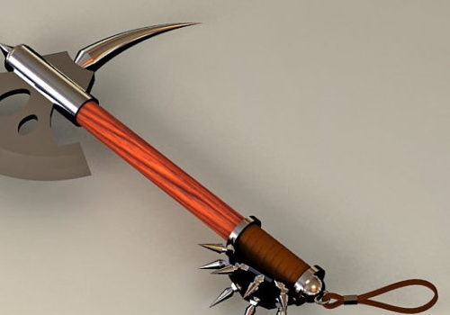 Spiked Battleaxe Medieval Weapon