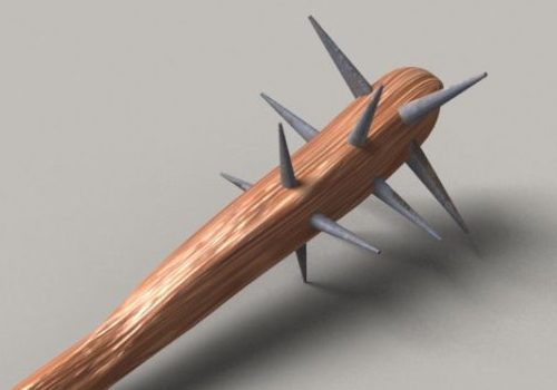 Vintage Spiked Wooden Weapon