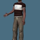 Sports Black Man Rigged | Characters