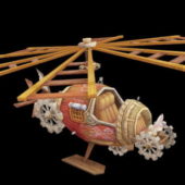 Fantasy Steampunk Helicopter Design