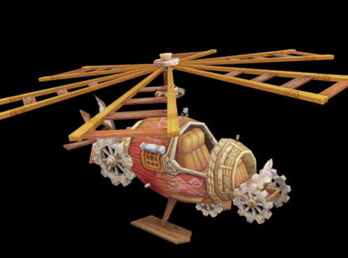 Fantasy Steampunk Helicopter Design