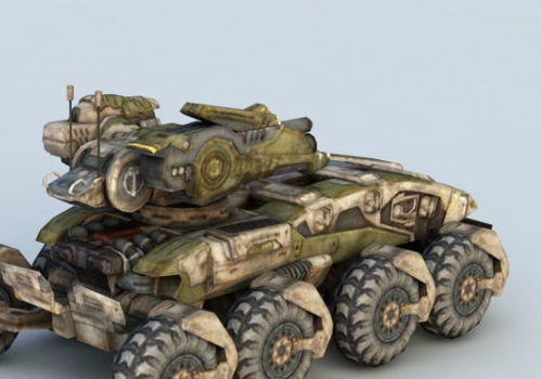 Sci-fi Army Steampunk Tank Design