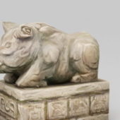 Stone Pig Figurine
