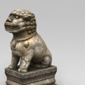 Asian Stone Temple Lion