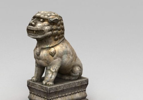 Asian Stone Temple Lion