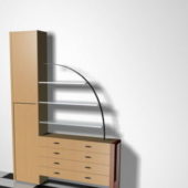 Storage Cabinet Furniture Glass Shelves