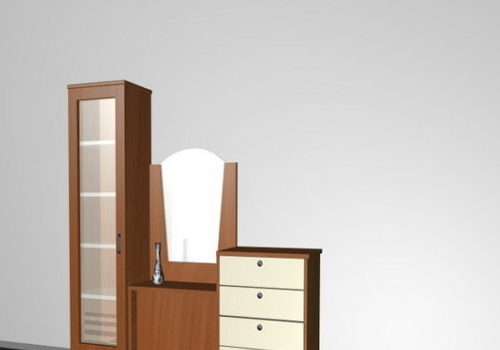 Storage Cabinet Furniture With Mirror