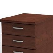 Storage Filing Cabinet Brown Wood Furniture