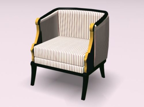 Furniture Striped Armchair