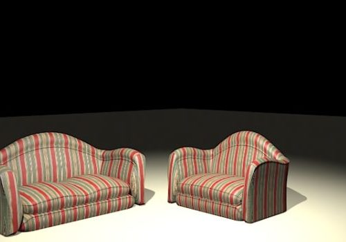 Old Striped Sofa Furniture Design