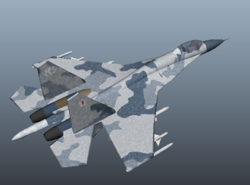 Military Su-27 Fighter Aircraft