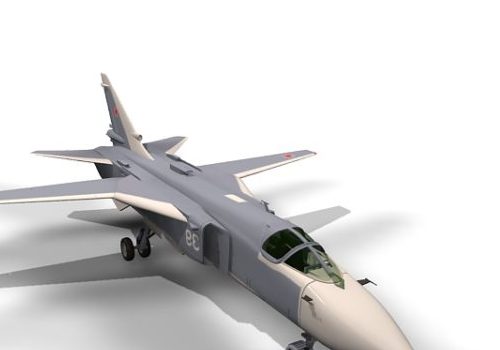 Military Su-24 Fencer Attack Aircraft