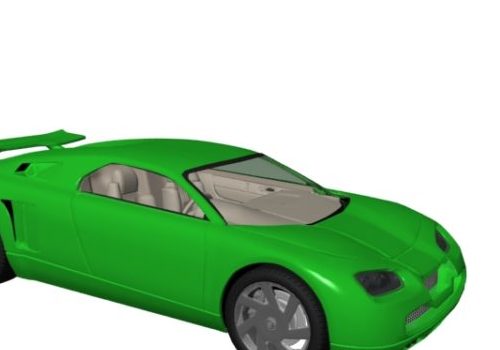Green Super Sports Car
