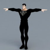 Superman Character Black Suit