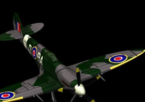 Military Supermarine Spitfire Mk Xiv Fighter