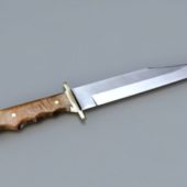 Survival Knife Wooden Handle