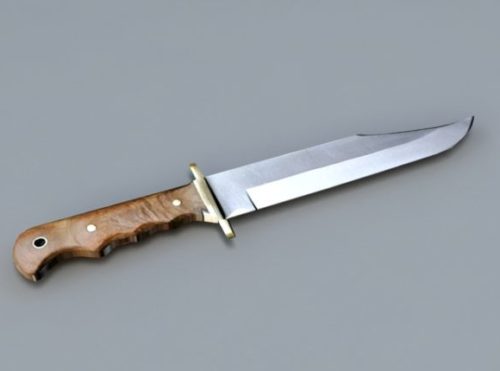 Survival Knife Wooden Handle