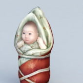 Swaddled Baby Character