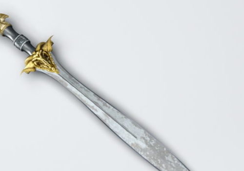 Ancient Sword With Skull Handle 3D Model - .Max - 123Free3DModels