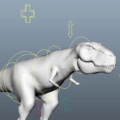 T-rex Lowpoly Animal Rigged