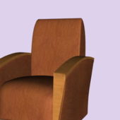 Tan Leather Old Sofa Chair Furniture