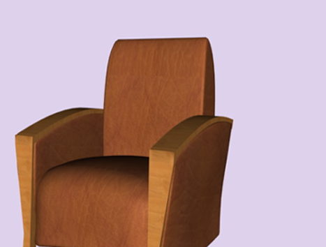 Tan Leather Old Sofa Chair Furniture
