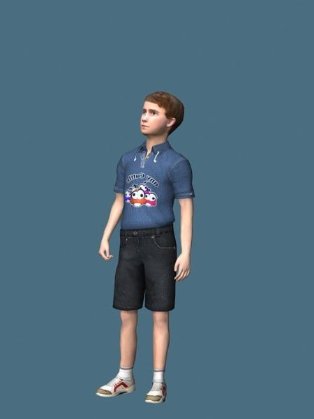 Teen Boy Standing Rigged | Characters