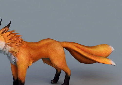 Animal Three Tailed Fox