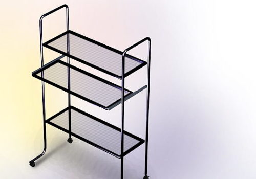 Furniture Three-tier Rolling File Cart
