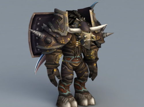 Tauren Warrior Game Character