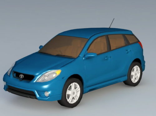 Blue Toyota Matrix Compact Car