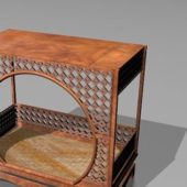 Chinese Traditional Wood Decoration Bed