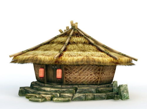 Mongolian Traditional Grass Hut
