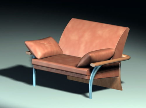 Traditional Leather Loveseat