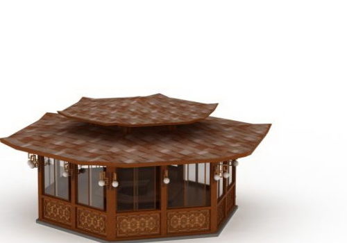 Asia Traditional Wooden Pavilion