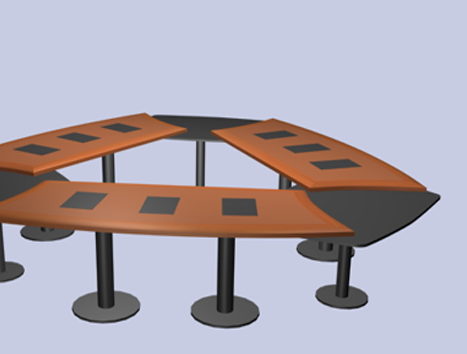 Furniture Triangle Meeting Table