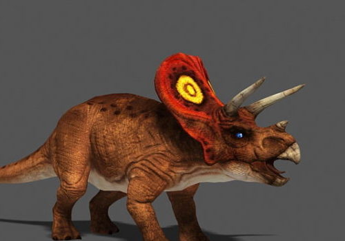 Triceratops Dinosaur Rigged