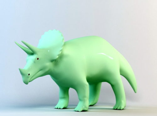 Animal Triceratops Statue