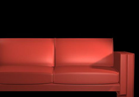 Red Two Cushion Sofa