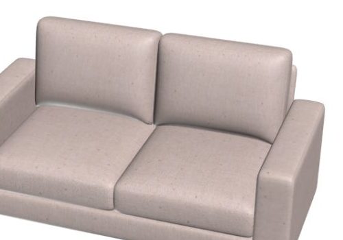 Two-seater Leather Upholstered Loveseat | Furniture