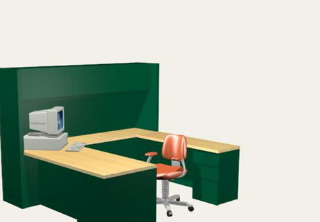 U Shaped Office Cubicle Furniture