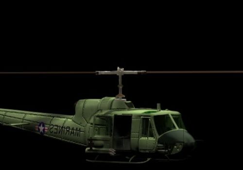 Military Uh-1h Huey Utility Helicopter