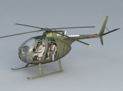Us Military Oh-6 Helicopter