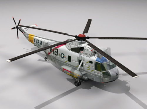 Military Navy Sh3 Helicopter
