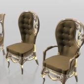 Upholstered Classic Chair European Set | Furniture